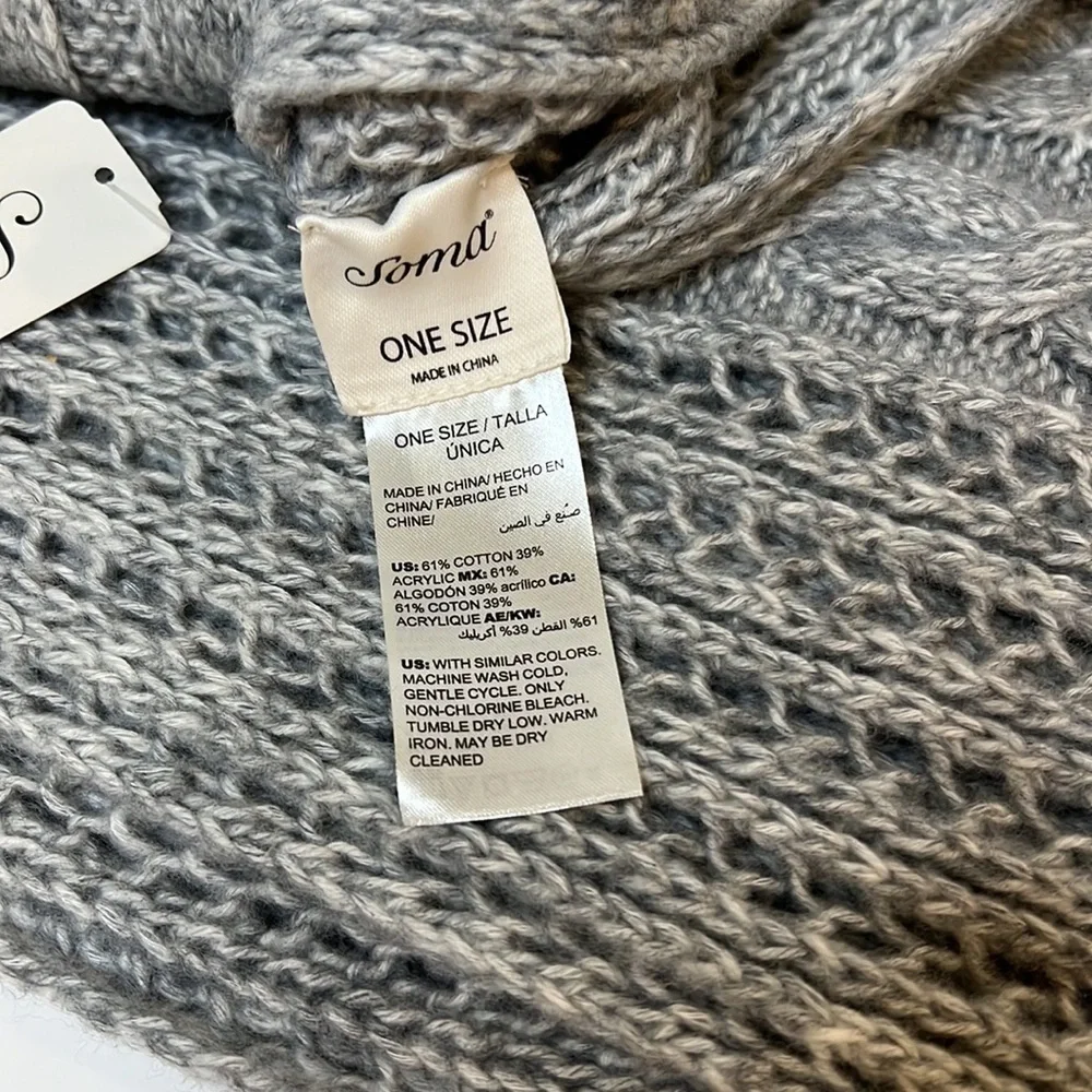 NWT Soma Cable Knit Infinity Scarf Frost/Moonlight Style 570247672